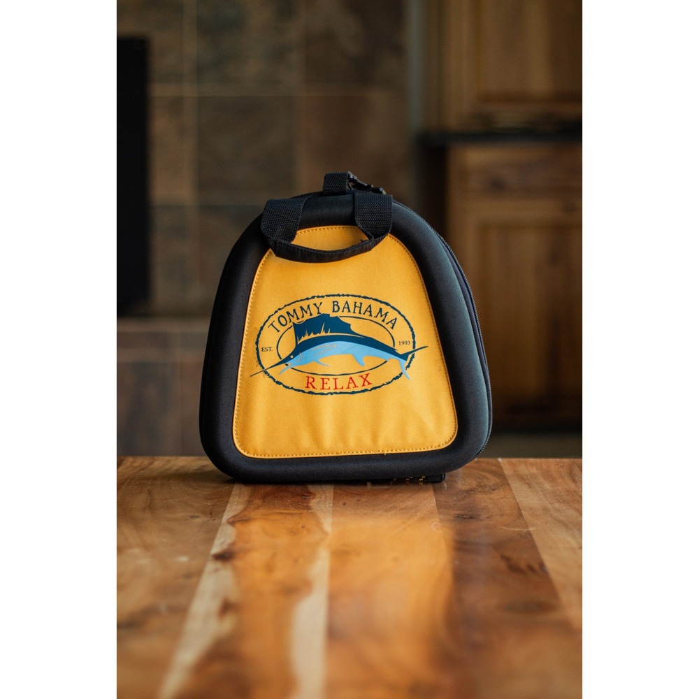 Tommy Bahama Relax Hard Sided Expandable Duffle Bag Yellow Black Suitcase Travel